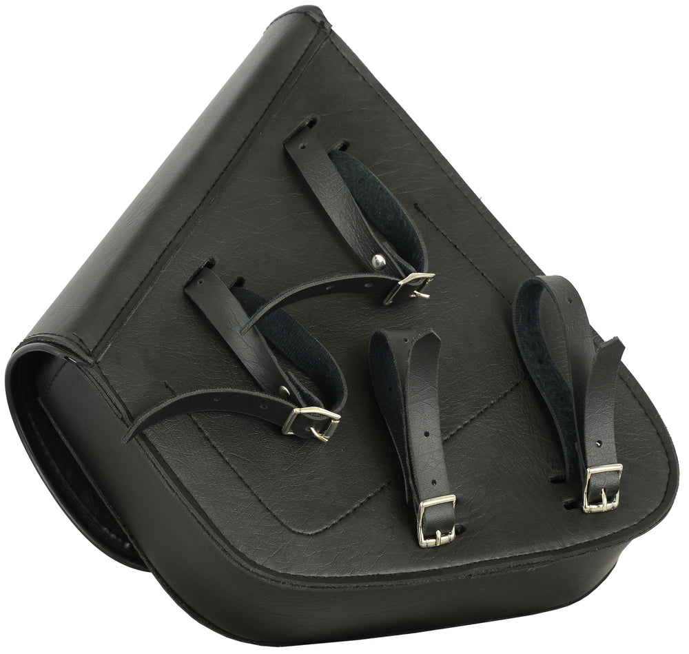 DS5010L Left Side Synthetic Leather Swing Arm Bag W/ Buffalo Snaps-Swingarm Bags-Daniel Smart Mfg - Retail