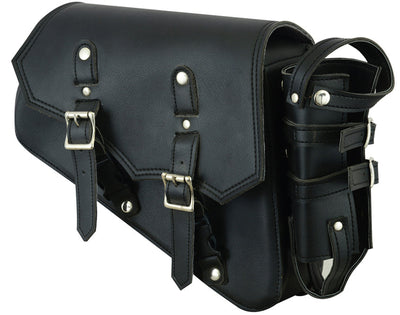IronSide - Right Side Synthetic Leather Swing Arm Bag w/ Bottle Holder