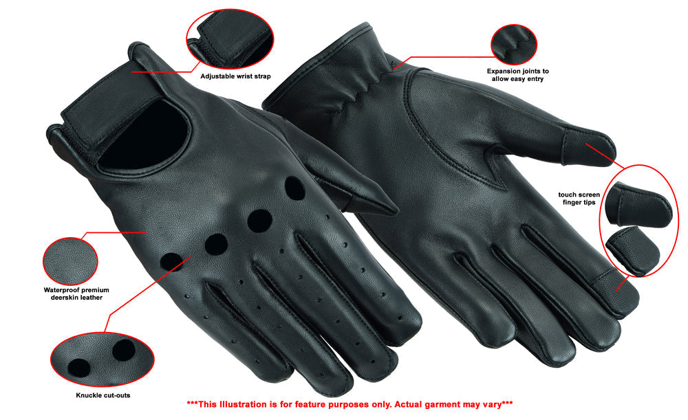 DS51 Deerskin Unlined Driving Glove-Daniel Smart Mfg - Retail