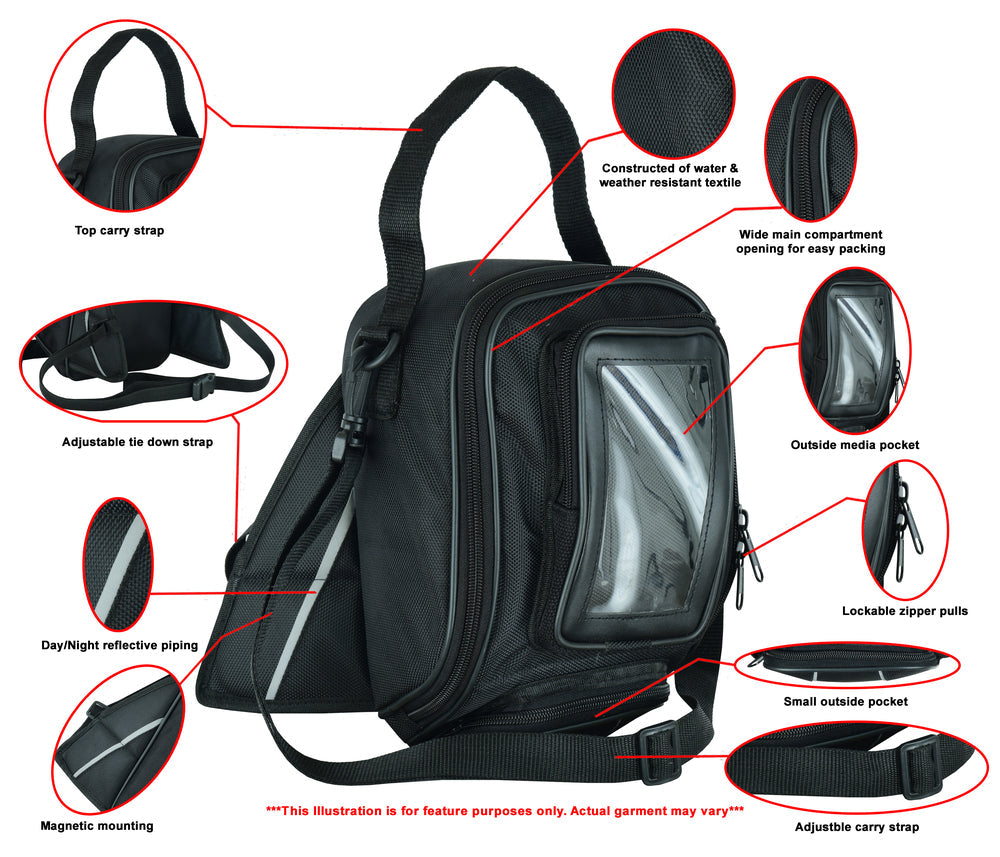 DS5201 Tank Bag-Magnetic Tank Bags-Daniel Smart Mfg - Retail