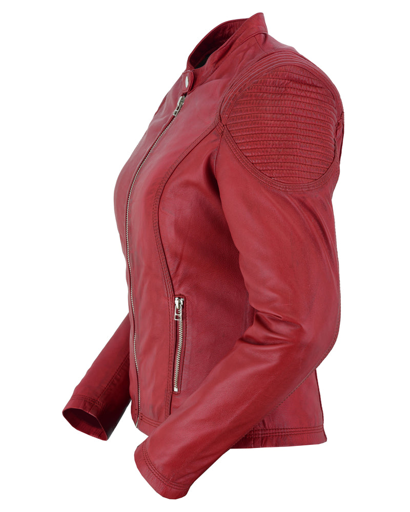 DS5501 Cabernet - Women's Fashion Leather Jacket-Daniel Smart Mfg - Retail