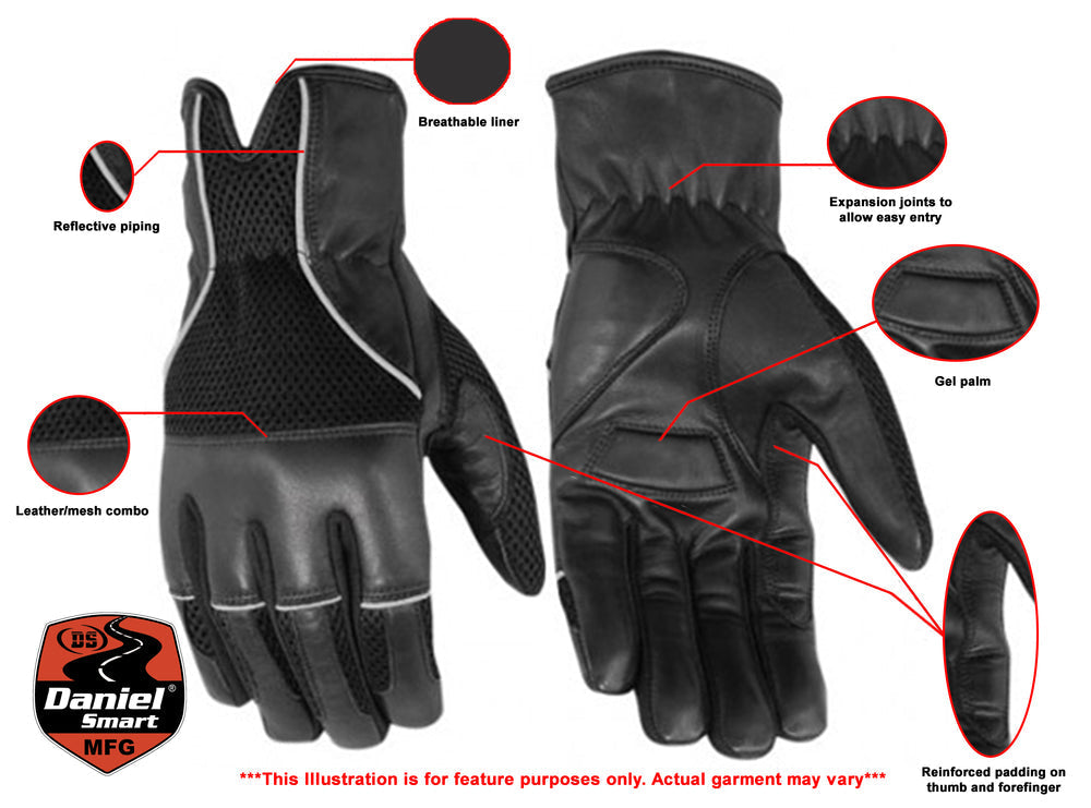 DS65 Leather / Mesh Summer Glove-Daniel Smart Mfg - Retail