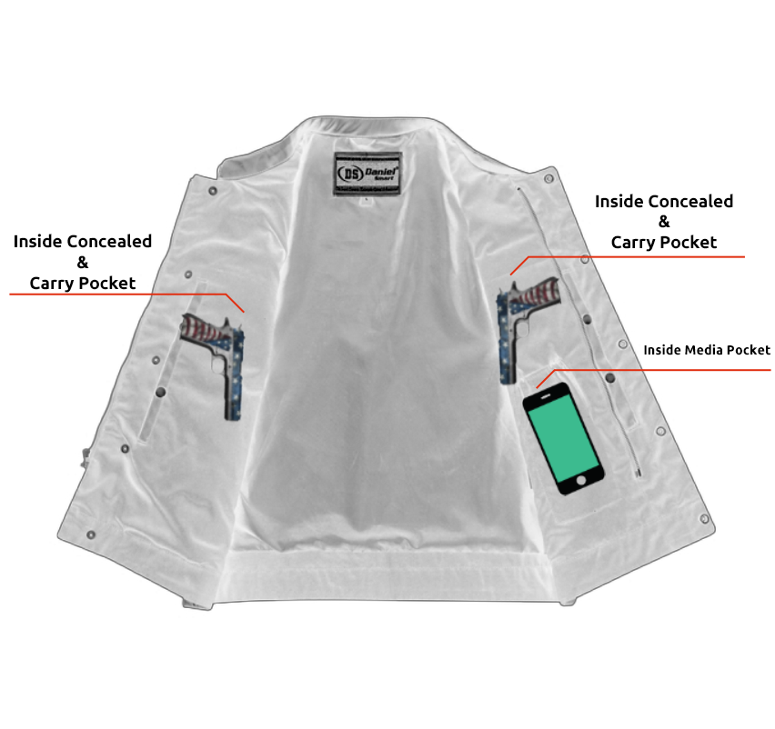 DS689 Concealed Snap Closure, Textile Material, Scoop Collar & Hidden-Daniel Smart Mfg - Retail