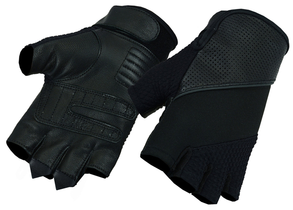 DS7 Leather/ Textile Fingerless Glove-Daniel Smart Mfg - Retail