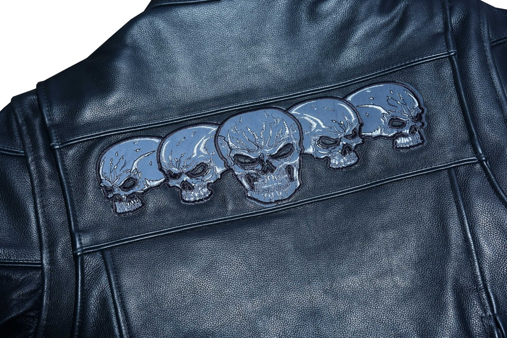 DS700 Men's Scooter Jacket w/Reflective Skulls-Daniel Smart Mfg - Retail