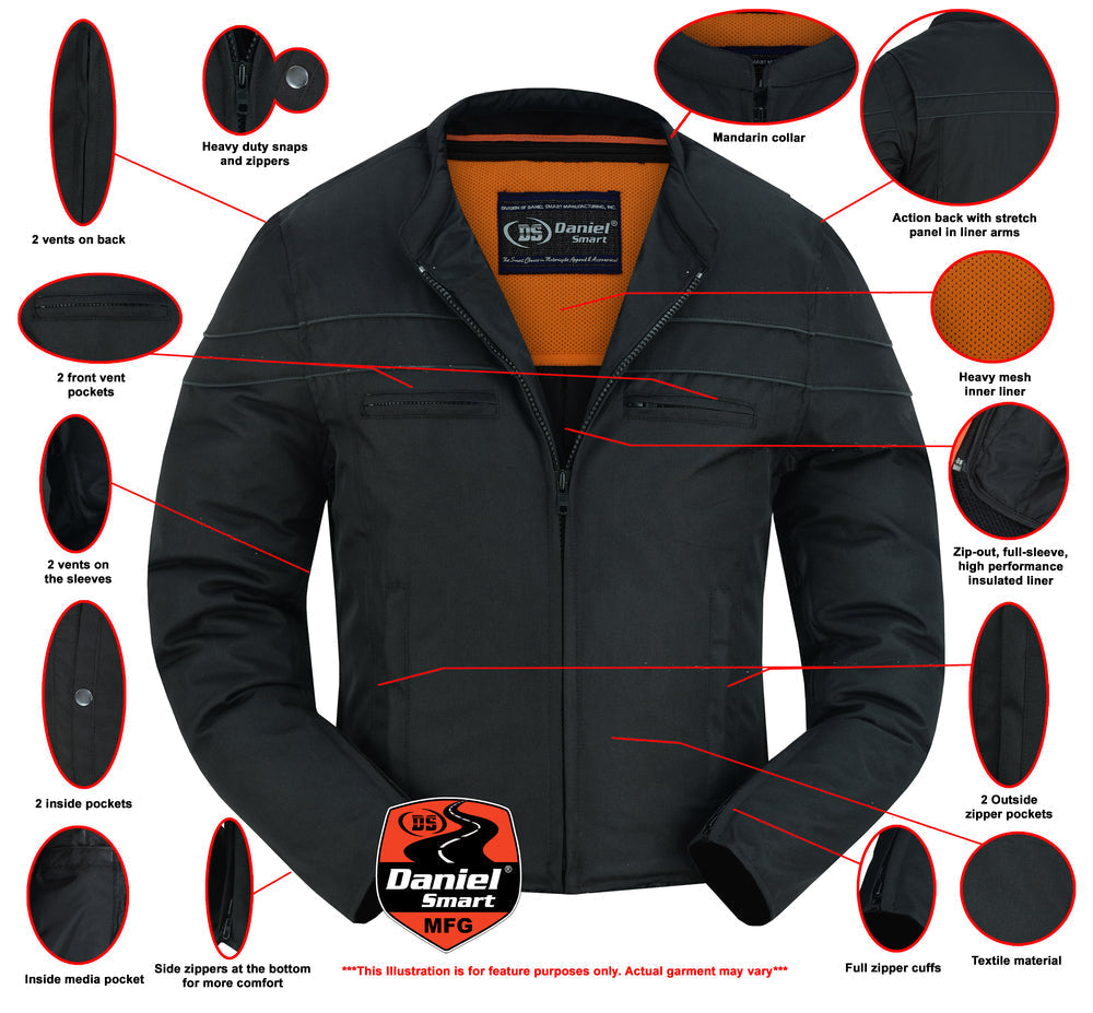 DS705 All Season Men's Textile Jacket-Daniel Smart Mfg - Retail