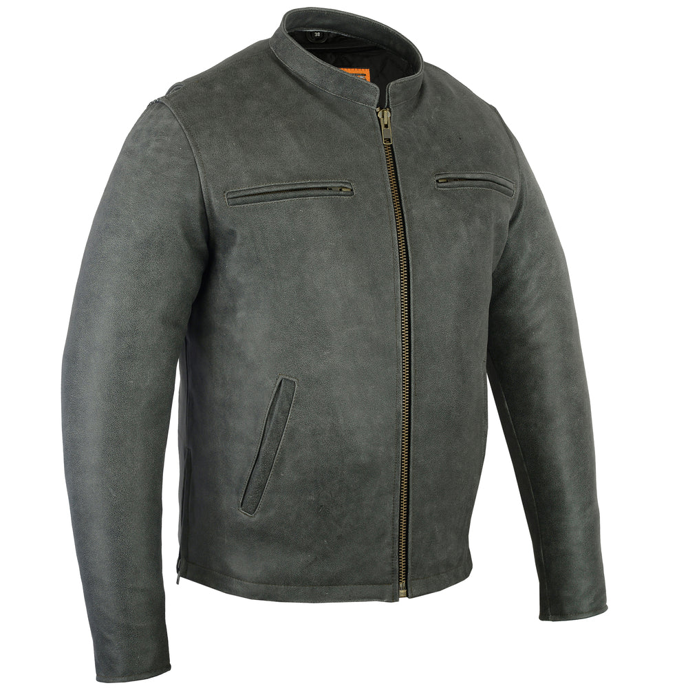 DS709 Men's Sporty Cruiser Jacket (GRAY)-Daniel Smart Mfg - Retail