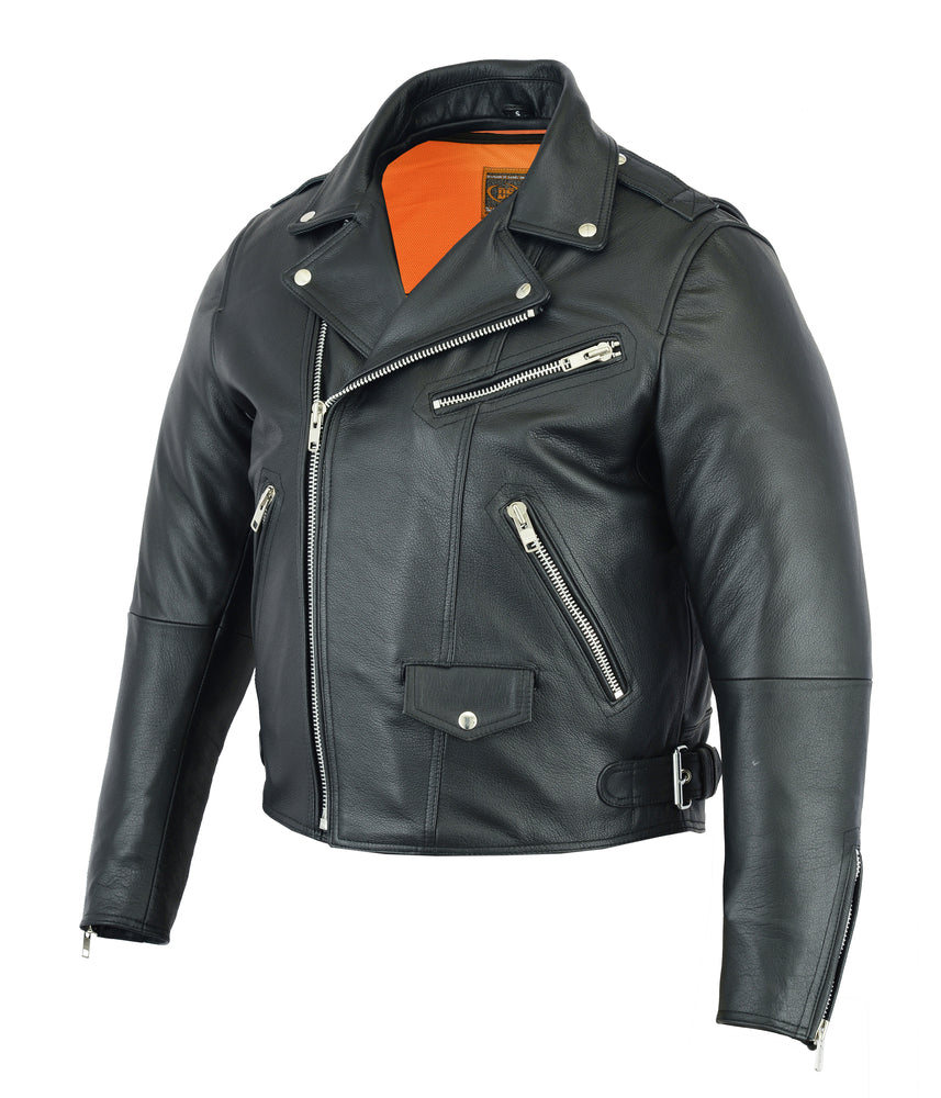 DS737 Men's Modern Full Cut Beltless Biker Jacket-Daniel Smart Mfg - Retail