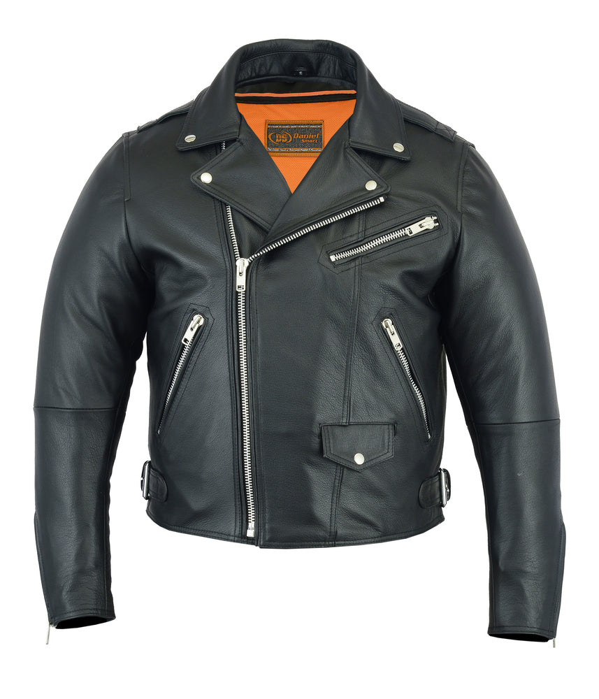 DS737 Men's Modern Full Cut Beltless Biker Jacket-Daniel Smart Mfg - Retail