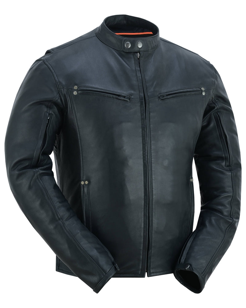 DS742 Men's Lightweight Drum Dyed Naked Lambskin Jacket-Daniel Smart Mfg - Retail