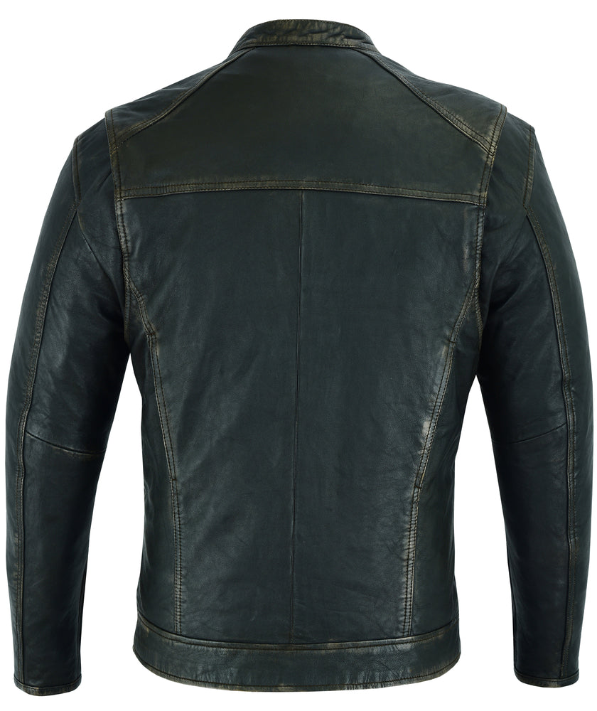 DS743 Men's Cruiser Jacket in Lightweight Drum Dyed Distressed Naked-Daniel Smart Mfg - Retail