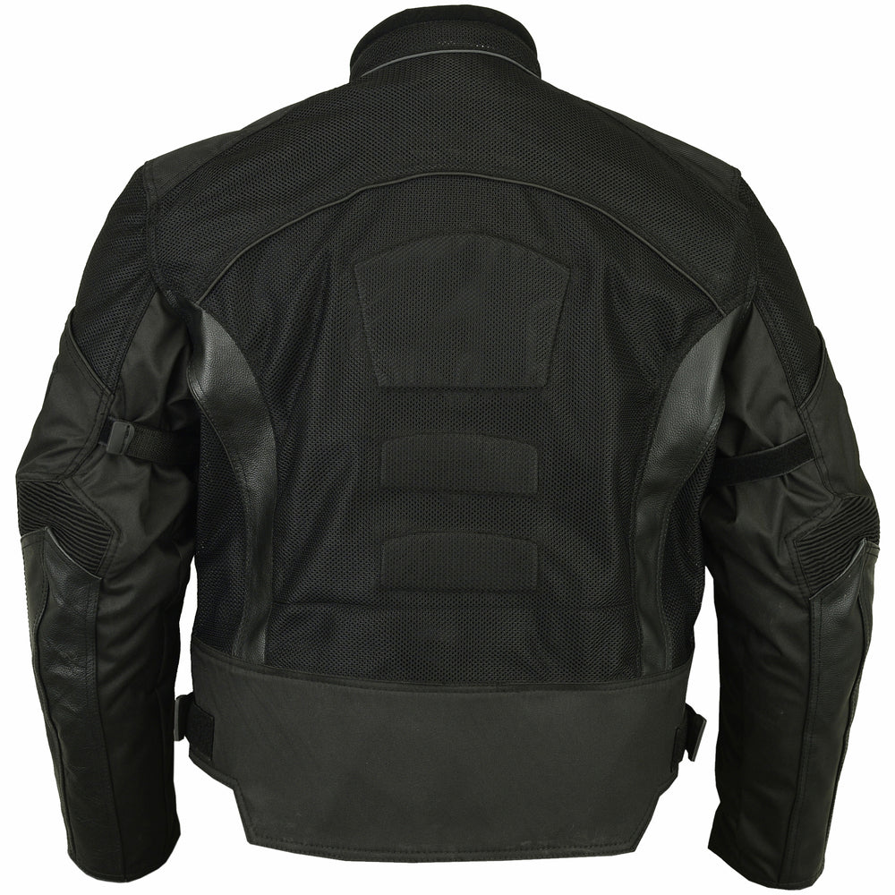 DS750BK Men's Mesh/ Leather Padded Jacket-Daniel Smart Mfg - Retail