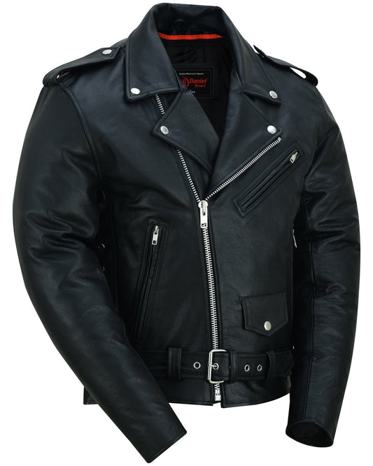 DS759 Men's Eagle Embossed Live To Ride - Ride To Live Classic Black-Daniel Smart Mfg - Retail