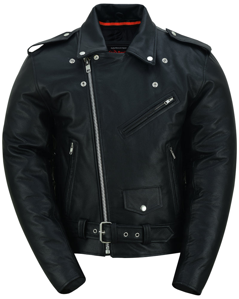 DS759 Men's Eagle Embossed Live To Ride - Ride To Live Classic Black-Daniel Smart Mfg - Retail