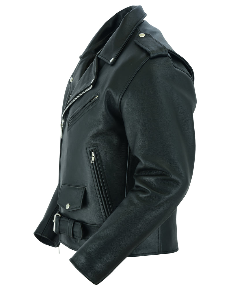 DS761 Motorcycle Armored Classic Biker Leather Jacket-Daniel Smart Mfg - Retail