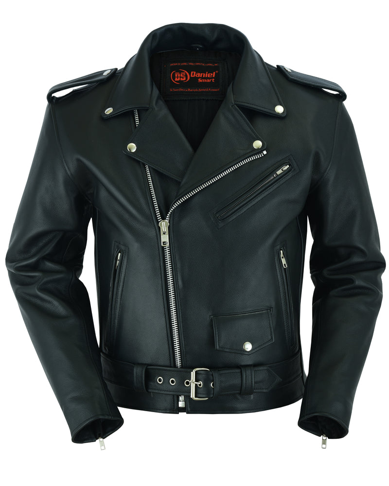 DS761 Motorcycle Armored Classic Biker Leather Jacket-Daniel Smart Mfg - Retail