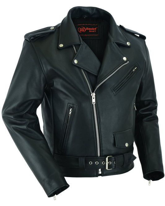 DS761 Motorcycle Armored Classic Biker Leather Jacket-Daniel Smart Mfg - Retail