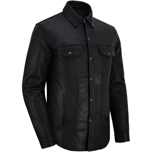 DS770 Men's Premium Lightweight Leather Shirt-Daniel Smart Mfg - Retail