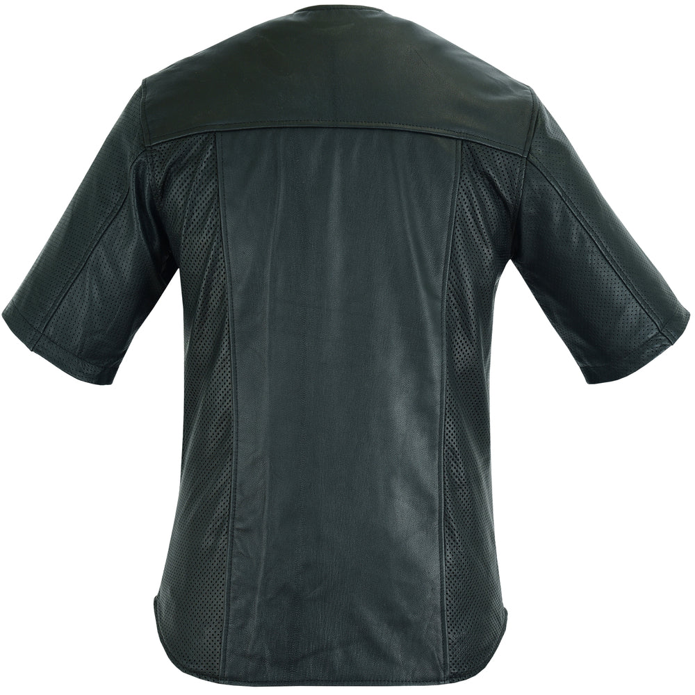 DS775 Leather Baseball Motorcycle Shirt-Daniel Smart Mfg - Retail