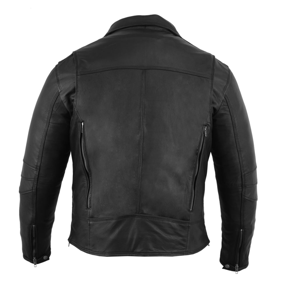 DS794 Men's Modern Longer Beltless Biker Jacket-Daniel Smart Mfg - Retail