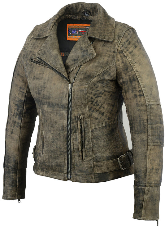 DS836 Women's Updated Stylish Antique Brown M/C Jacket-Daniel Smart Mfg - Retail