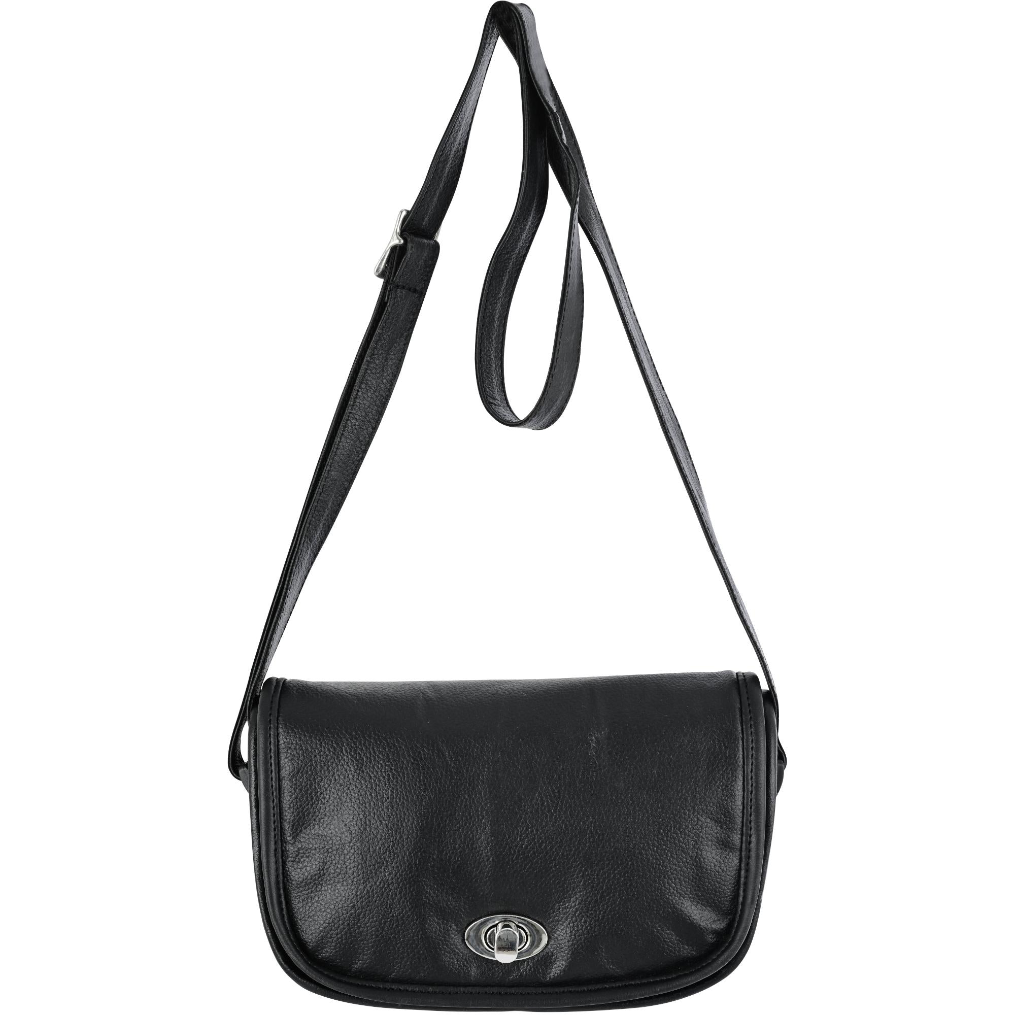 DS8500 Women's Black Construction Leather Purse/Shoulder Bag-Daniel Smart Mfg - Retail