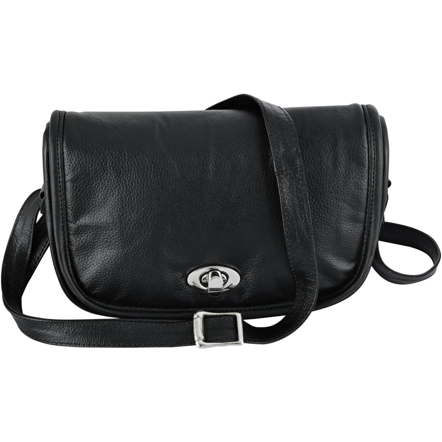 DS8500 Women's Black Construction Leather Purse/Shoulder Bag-Daniel Smart Mfg - Retail