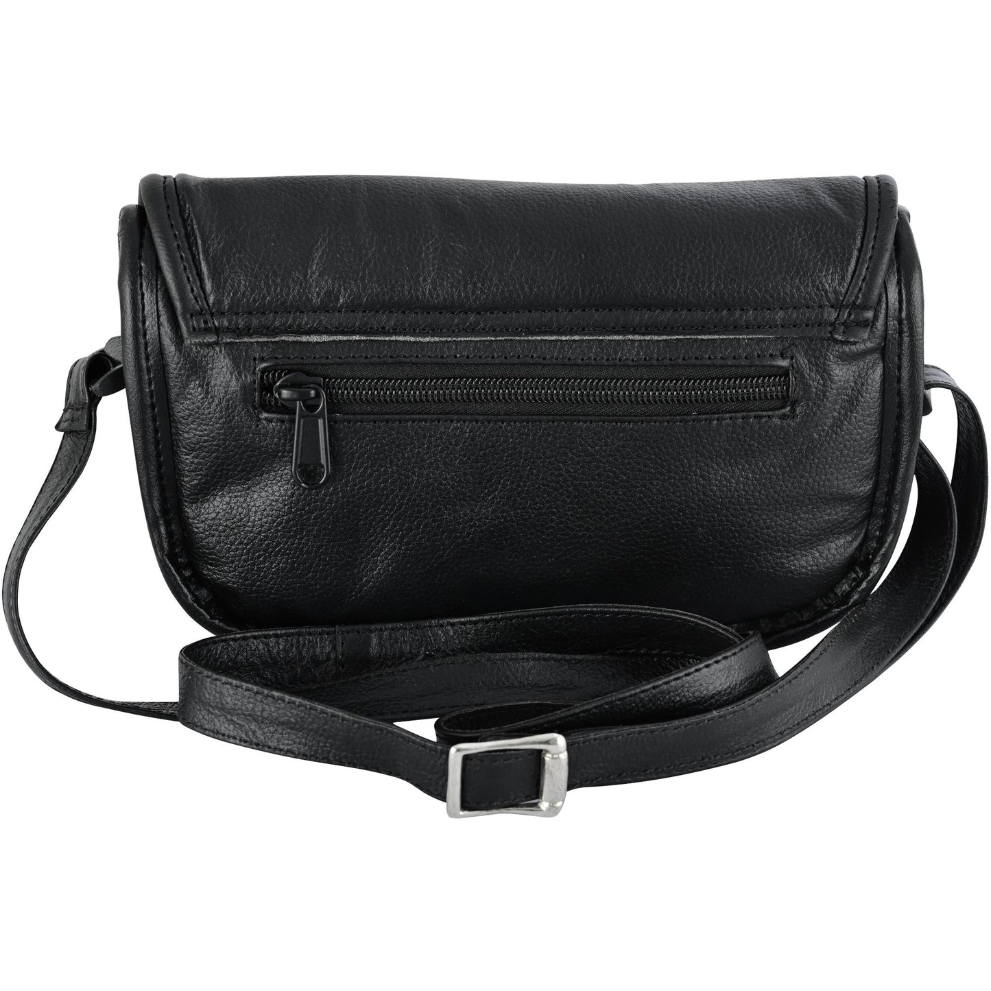 DS8500 Women's Black Construction Leather Purse/Shoulder Bag-Daniel Smart Mfg - Retail