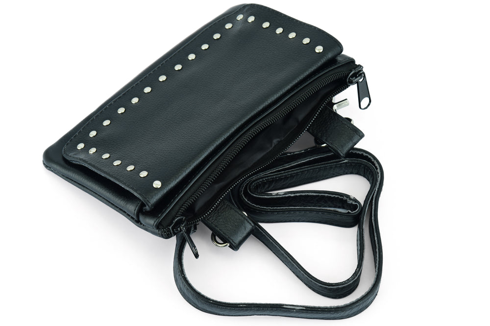 DS8586 Leather Belt Bag - Small-Purses-Daniel Smart Mfg - Retail
