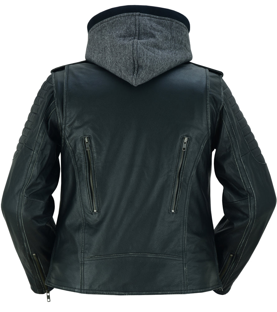 DS877 Women's M/C Jacket with Rub-Off Finish-Daniel Smart Mfg - Retail