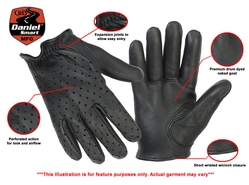 DS89PF Perforated Police Style Glove-Daniel Smart Mfg - Retail