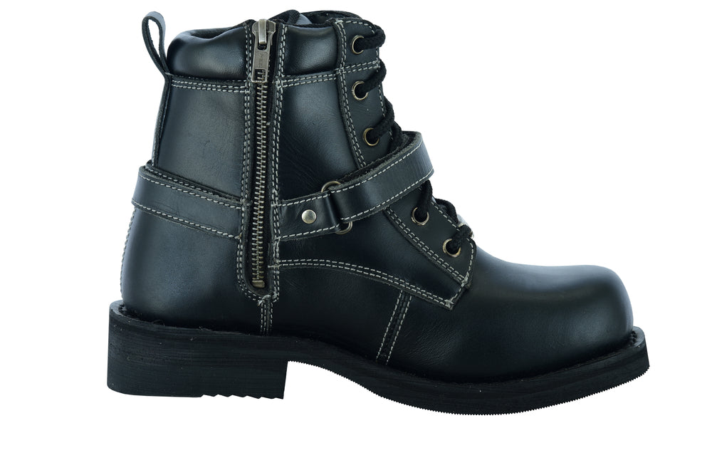 DS9766 Women's Boots with Side Zipper and Single Strap-Daniel Smart Mfg - Retail