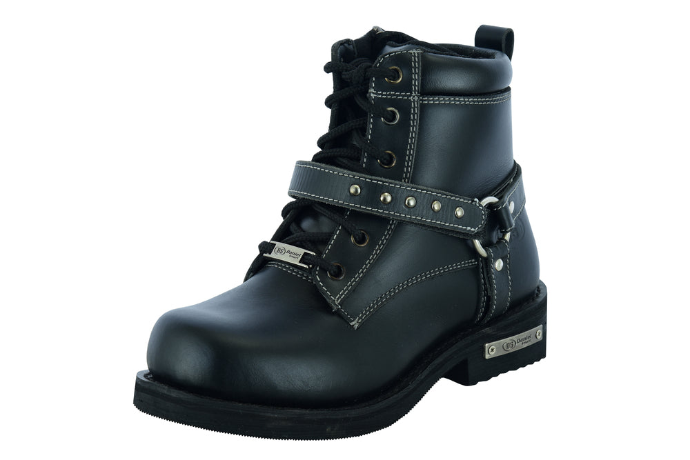 DS9766 Women's Boots with Side Zipper and Single Strap-Daniel Smart Mfg - Retail