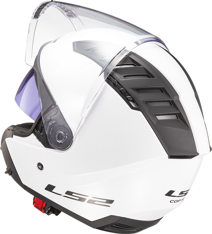 Copter Solid Open Face Motorcycle Helmet W/ SunShield Gloss White