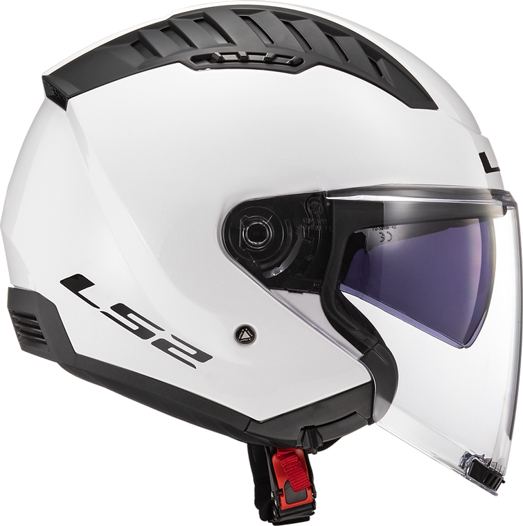 Copter Solid Open Face Motorcycle Helmet W/ SunShield Gloss White