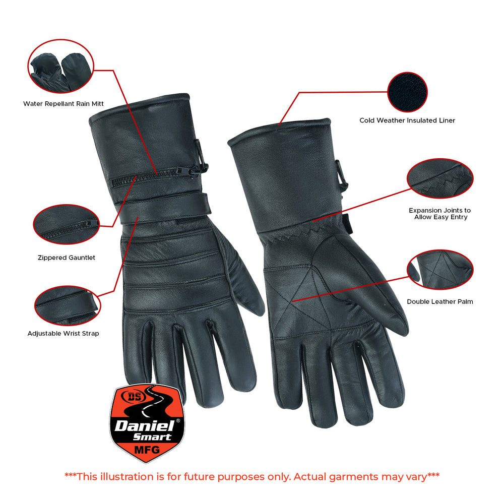 EdgeHeat Rider - Men's Gauntlet Gloves-Mens Gauntlet Gloves-Daniel Smart Mfg - Retail