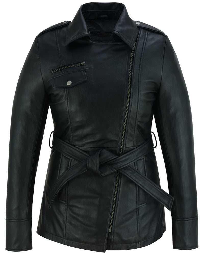 Elan Women's Leather Jacket Black-Daniel Smart Mfg - Retail