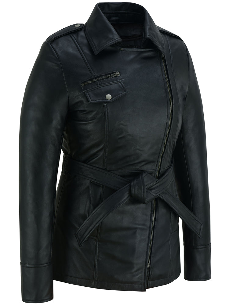 Elan Women's Leather Jacket Black-Daniel Smart Mfg - Retail