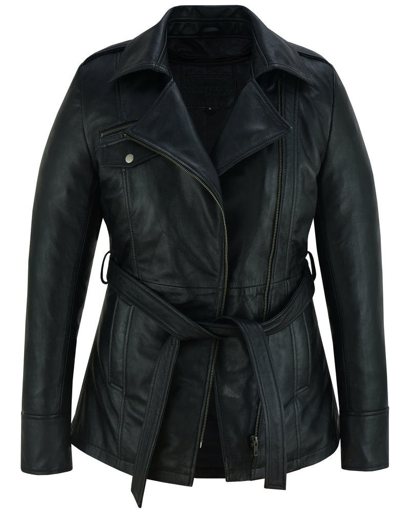 Elan Women's Leather Jacket Black-Daniel Smart Mfg - Retail