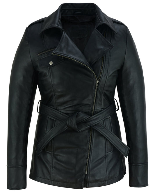 Elan Women's Leather Jacket Black-Daniel Smart Mfg - Retail