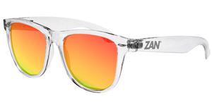 EZMT04 Minty Clear Frame, Smoked Crimson Mirrored lens-Sunglasses-Daniel Smart Mfg - Retail