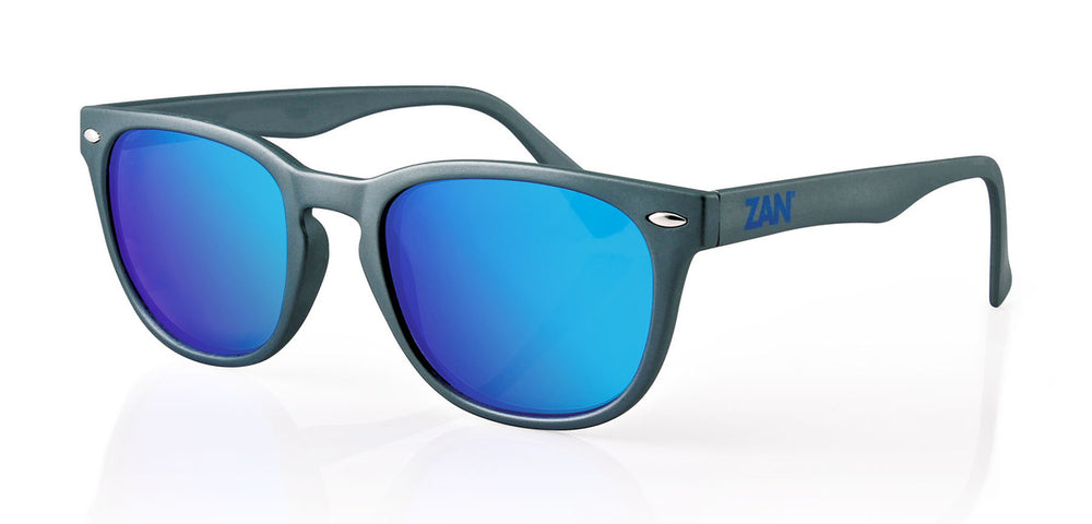 EZNV04 NVS Sunglass, Matte Gunmetal Frame, Smoked Cyan Mirror Lens-Daniel Smart Mfg - Retail