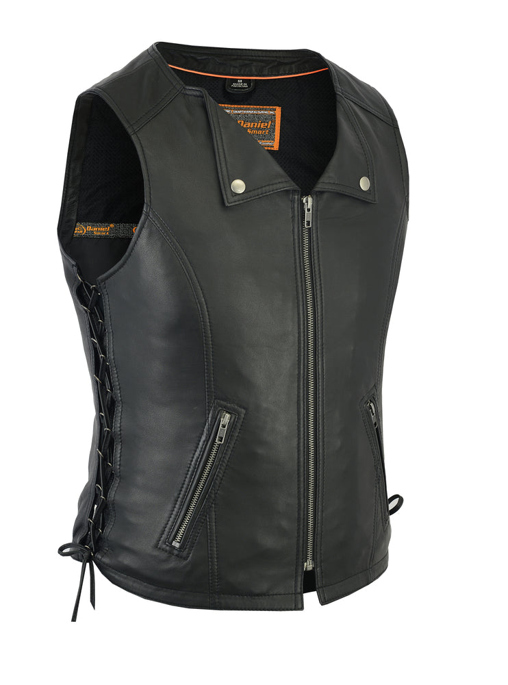 Fashionista - Women's Leather Vest-Womens Leather Vests-Daniel Smart Mfg - Retail