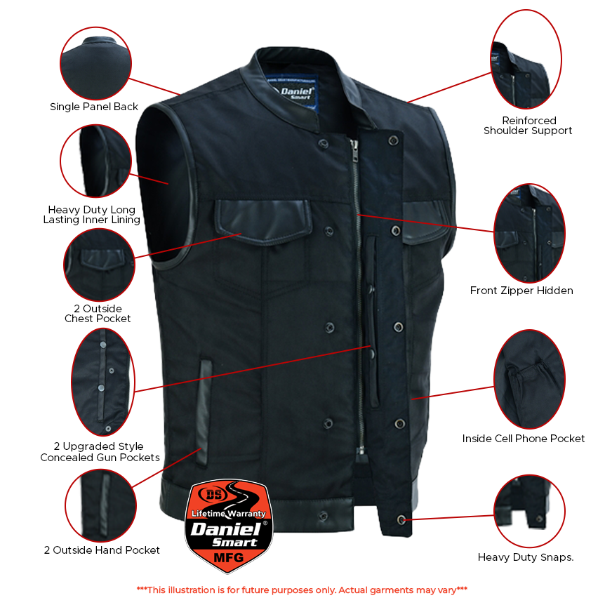 Fierce - Men's Textile Vest-Mens Textile Vests-Daniel Smart Mfg - Retail