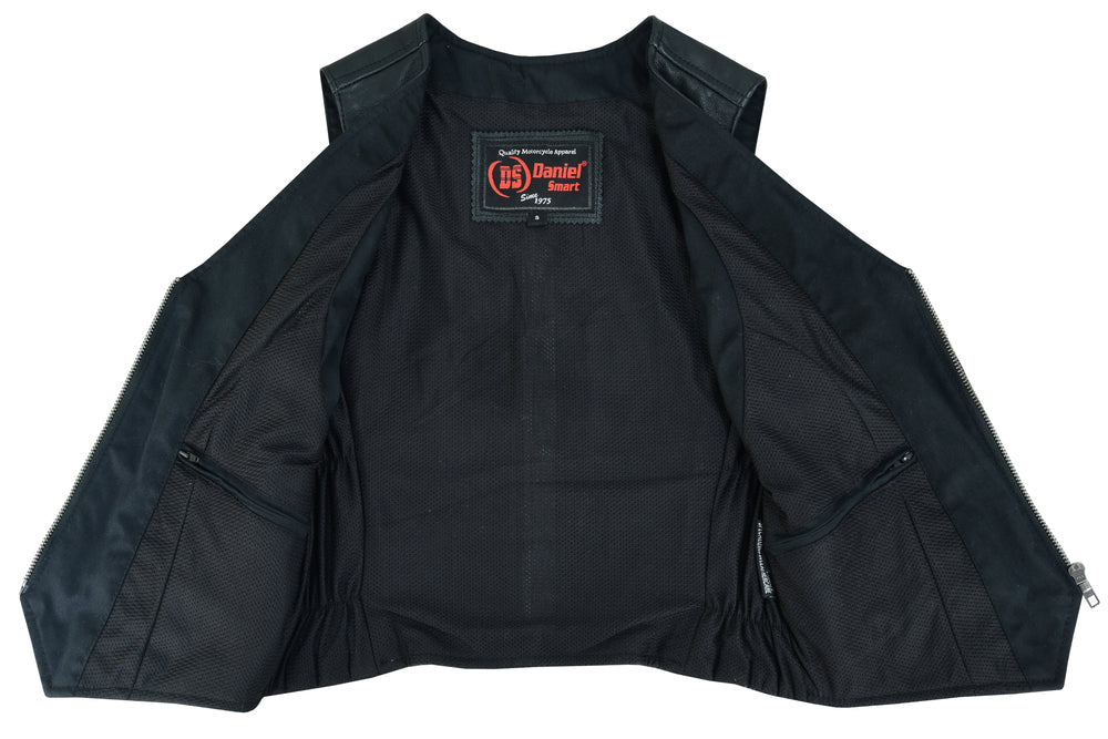 Flare - Women's Leather Vest-Womens Leather Vests-Daniel Smart Mfg - Retail