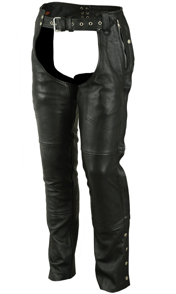 Free Spirit - Unisex Motorcycle Leather Chaps-Unisex Chaps & Pants-Daniel Smart Mfg - Retail