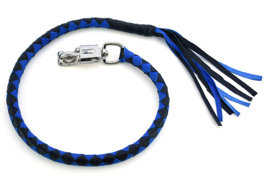 GBW205 Leather Biker Whip-Blue/Black-Daniel Smart Mfg - Retail