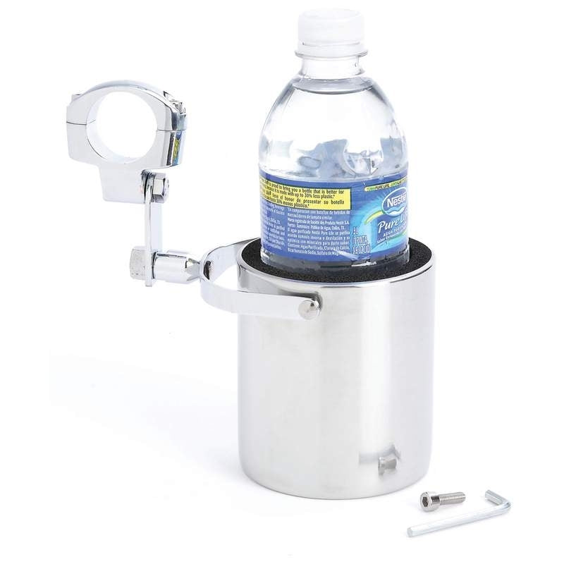 GFCUPHSS SS Motorcycle Cup Holder-Motorcycle Mounts-Daniel Smart Mfg - Retail