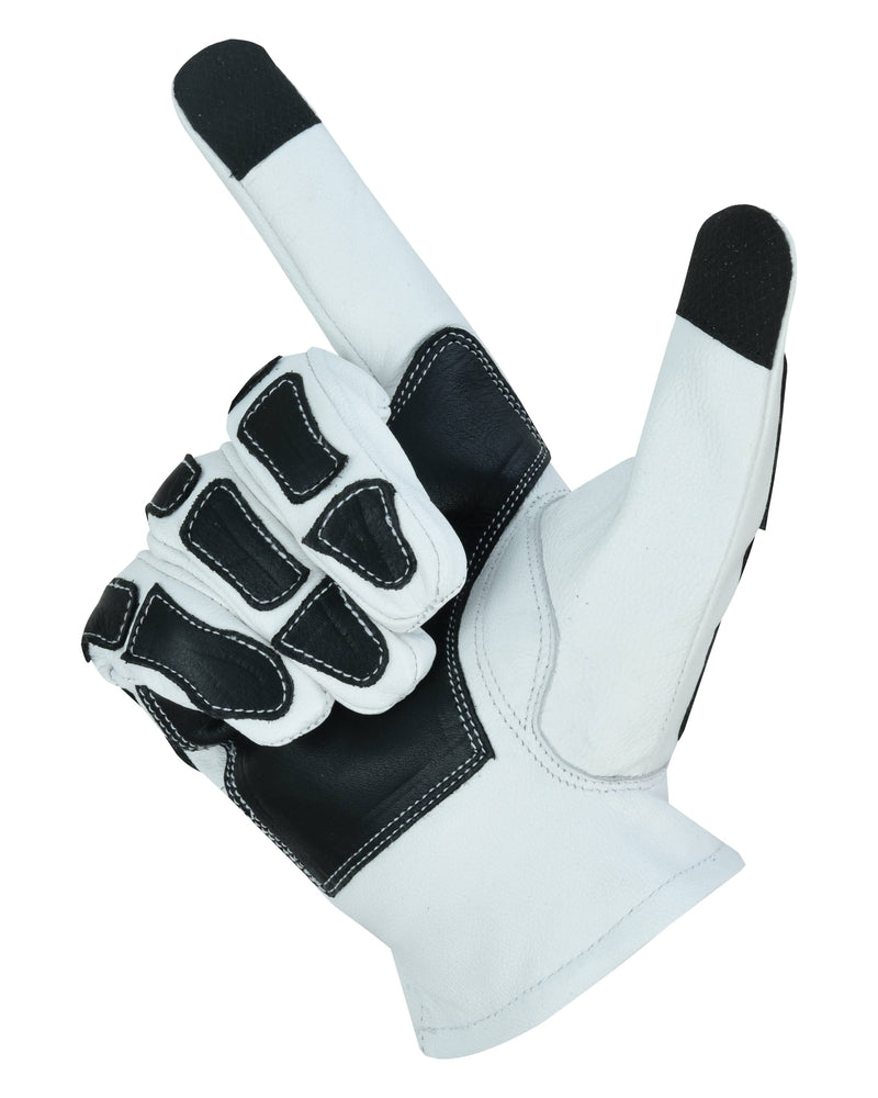 Glove Grace White and Black Skeleton Hand Riding Glove-Daniel Smart Mfg - Retail