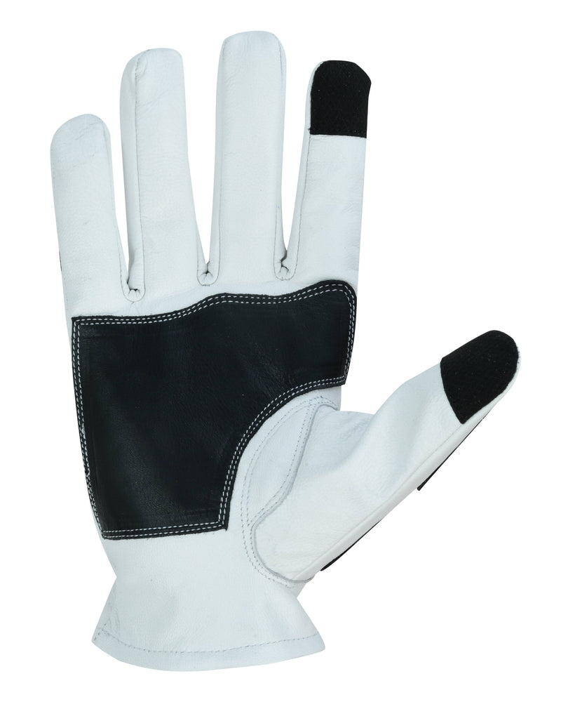 Glove Grace White and Black Skeleton Hand Riding Glove-Daniel Smart Mfg - Retail